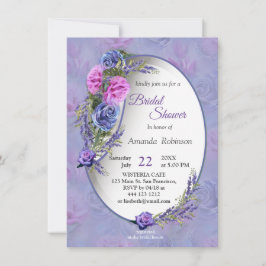 Invitación Muy peri acuarela, Rosas, tulipanes