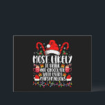 Invitación Muy Probable Que Beba Malvaviscos De Chocolate Cal<br><div class="desc">Muy Probable Que Beba Chocolate Caliente Con Malvaviscos Extra Navidad Familia Pareja</div>