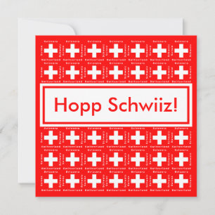 Invitación Muy suizo - Hopp Schwiiz, vete Fiesta de Suiza