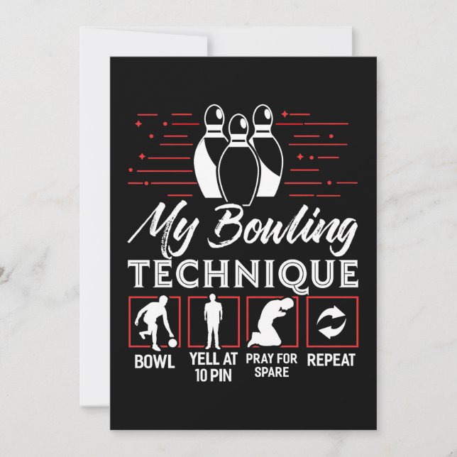 Invitación My Bowling Technique (Anverso)