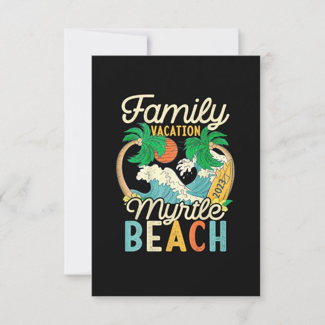 Invitación Myrtle Beach Family Vacation 2023 Coincidencia Ret (Anverso)