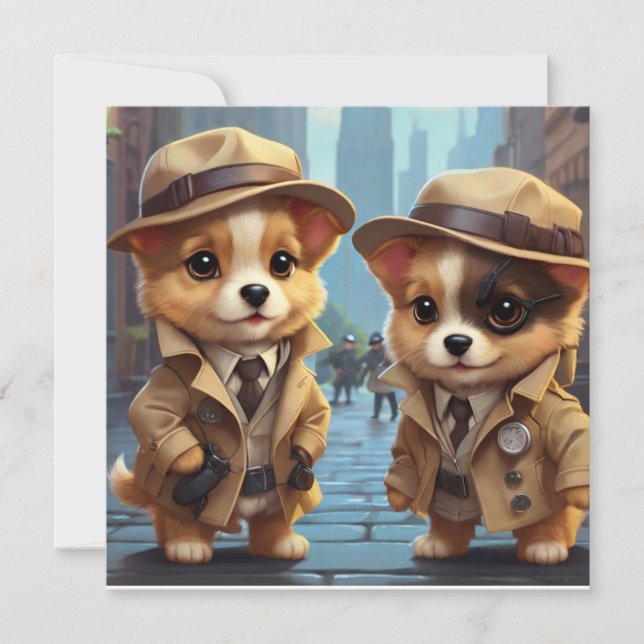 Invitación Mystery Fiesta Pups (cubierta sin palabras) (Anverso)