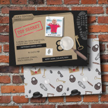 Mystery Kids Secret Agent Spy Detective Cumpleaños