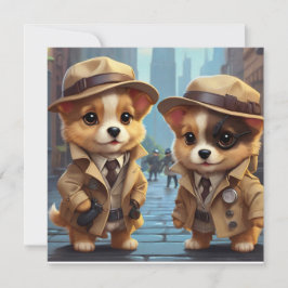 Invitación Mystery Party Pups (portada sin palabras)