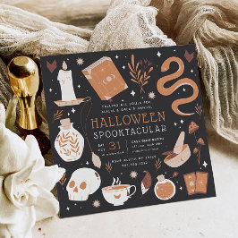 Invitación Mystic Boho Crystal Halloween Party