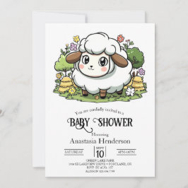 Invitación Mystic Charming Sheep Baby Shower