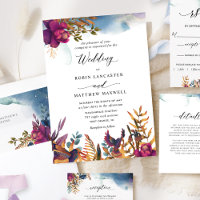 Mystic Garden Purples and Blues Jewel Tone Boda