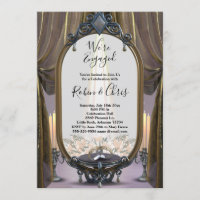 Mystic Night Gold Drapes Engagement Party