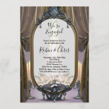 Mystic Night Gold Drapes Engagement Party