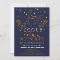 Mystical Birthday Navy Gold Moon Seance Spirits
