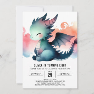 Invitación Mystical Dragon Birthday Digital