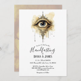 Invitación Mystical Eye Sencillo Gótico Steampunk Handfasting