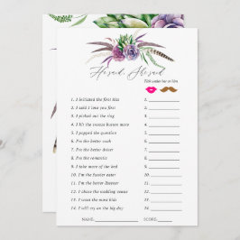 Invitación Mystical Succulens Bridal Shower Game