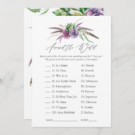Invitación Mystical Succulens Bridal Shower Game