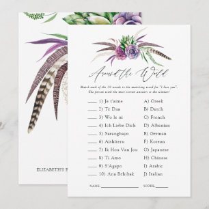 Invitación Mystical Succulens Bridal Shower Game