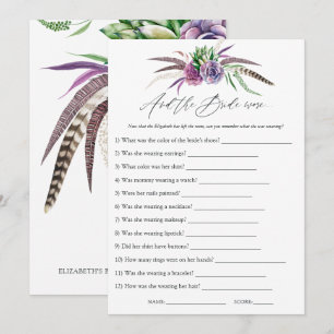 Invitación Mystical Succulens Bridal Shower Game