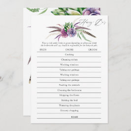 Invitación Mystical Succulens Bridal Shower Game