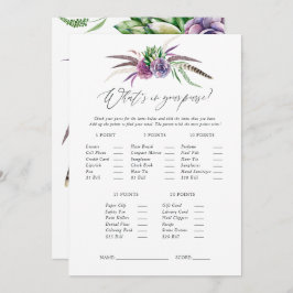 Invitación Mystical Succulens Bridal Shower Game