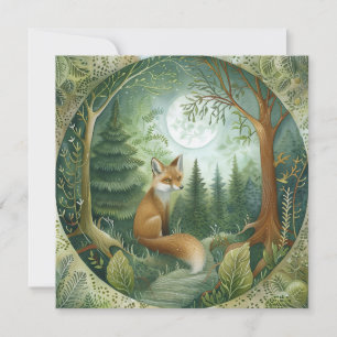 Invitación Mystical Woodland Wolf