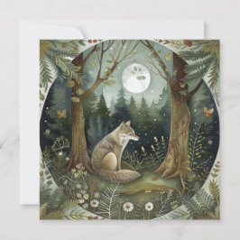Invitación Mystical Woodland Wolf