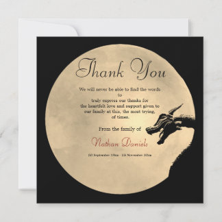 Invitación Mythical Dragon Funeral Thank You Cards