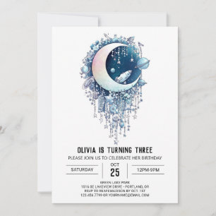 Invitación Nabula Outerspace Stars Cumpleaños Digital