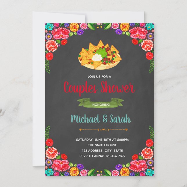 Invitación Nacho media a la ducha de novia (Anverso)