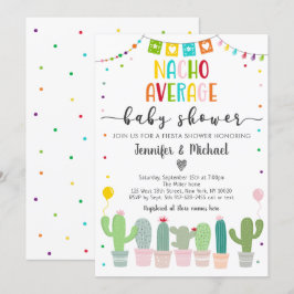 Invitación Nacho promedio de Baby Shower Cactus Fiesta