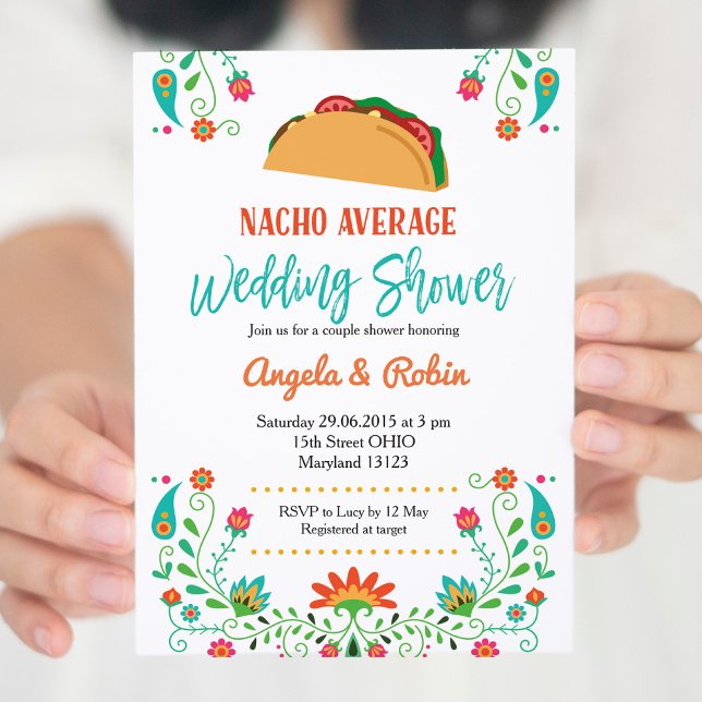 Invitación Nacho Promedio de Ducha Bridal (Subido por el creador)