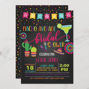 Invitación Nacho Promedio de Ducha Bridal - BL