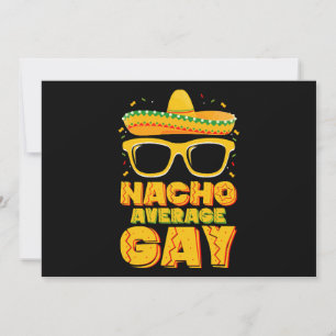 Invitación Nacho promedio gay mexicano LGBTQ Cinco de Mayo