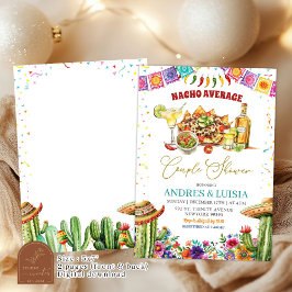 Invitación Nacho Promedio Margaritas Ducha Pareja Floral