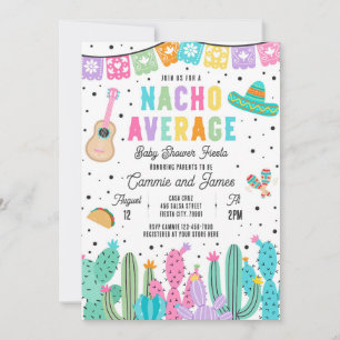 Invitación Nacho promedio mexicano de Fiesta Baby Shower