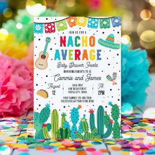 Invitación Nacho promedio mexicano de Fiesta Baby Shower