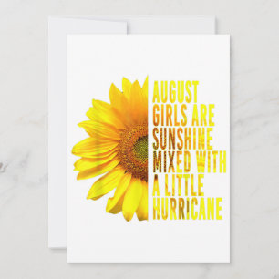 Invitación Nacidas En Agosto Mujeres Cumpleaños Sunflower Lov