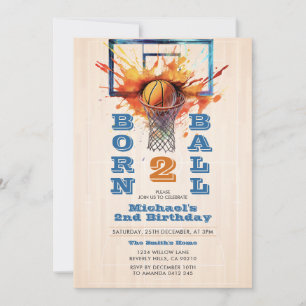 Invitación Nacido como Fiesta de 2º cumpleaños de Ball Boy