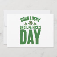 Nacido con Suerte el Día de San Patricio Cumpleaño