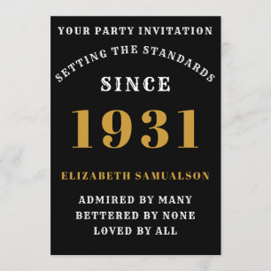 Invitación Nacido en 1931 90th Birthday Love Add Your Name Bl