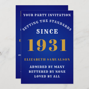 Invitación Nacido en 1931 90th Birthday Love Añadir su nombre