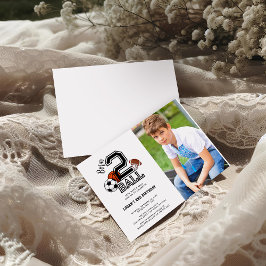 Invitación Nacido en 2 bolas | Segundo cumpleaños de niño con