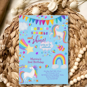 Invitación Nacido para brillar y brillar el cumpleaños mágico