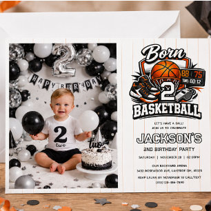 Invitación Nacido para el Baloncesto Cumpleaños Temático de D