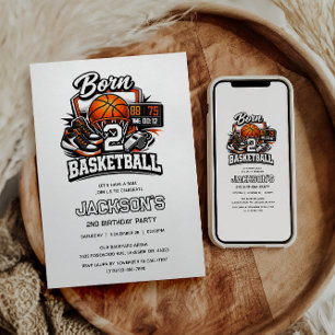 Invitación Nacido para el Baloncesto Tema Deportes Niño Cumpl