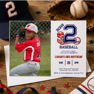 Invitación Nacido para el Béisbol   Tema Deportivo Cumpleaños
