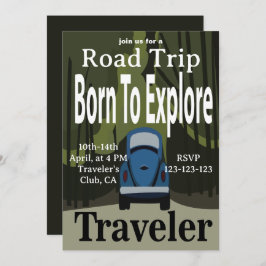 Invitación Nacido Para Explorar Viajes Por Carretera