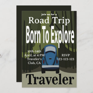 Invitación Nacido Para Explorar Viajes Por Carretera