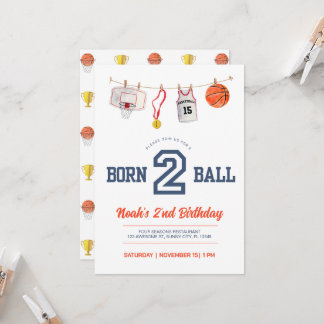 Invitación Nacido para jugar baloncesto