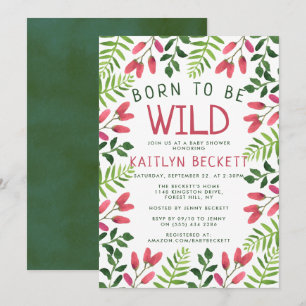 Invitación Nacido para ser salvaje Boho Baby Shower