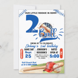 Invitación Nacido Personal Dos Ball Cumpleaños