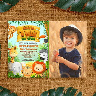 Invitación Nacidos dos dos sean salvajes - Safari segundo cum